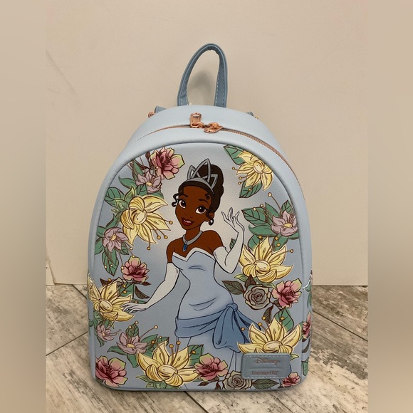 NWT Loungefly Tiana The Princess And The Frog Blue Floral in set - Picture 3 of 5